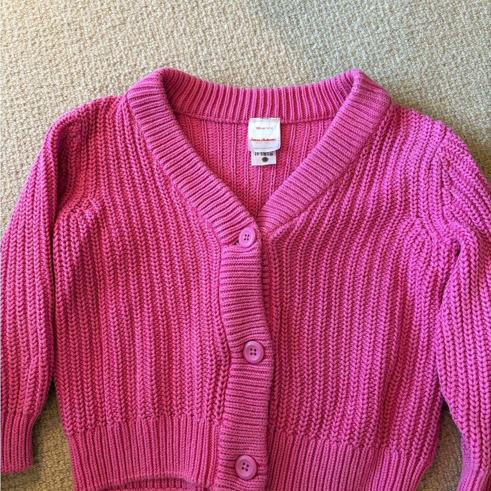 Hanna Andersson Vibrant Pink Cardigan